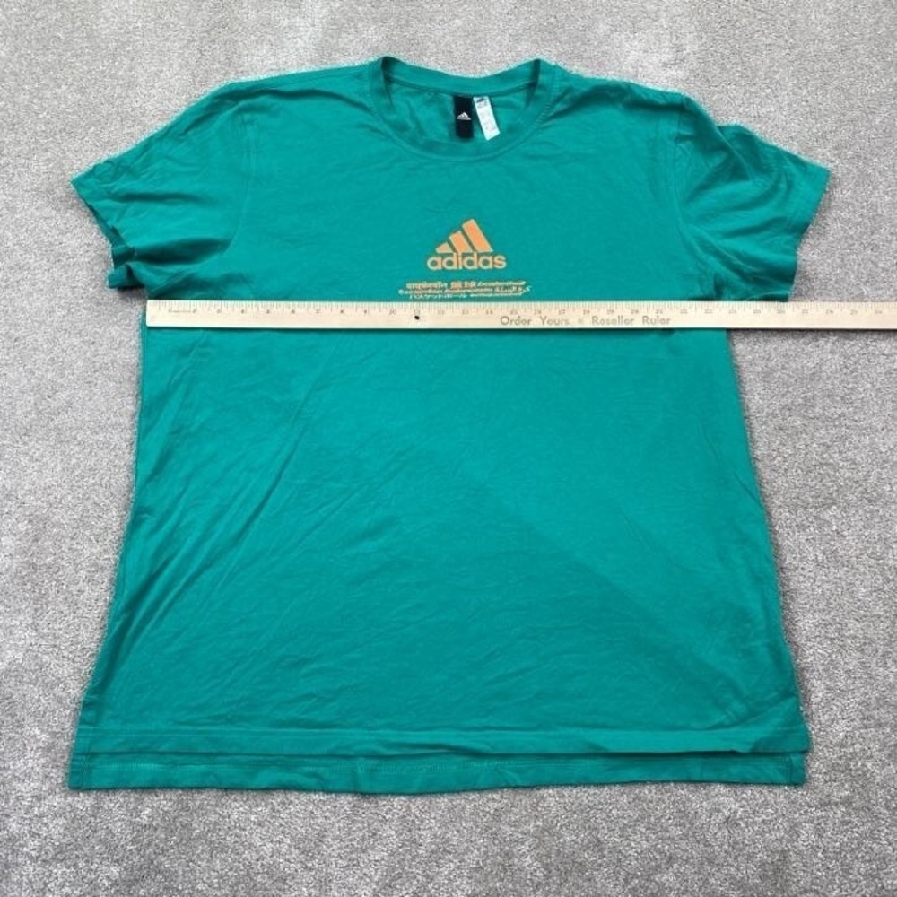 Adidas Men's Sportswear Worldwide Hoops T-Shirt Size 2XL Green Back Graphics - Picture 6 of 9